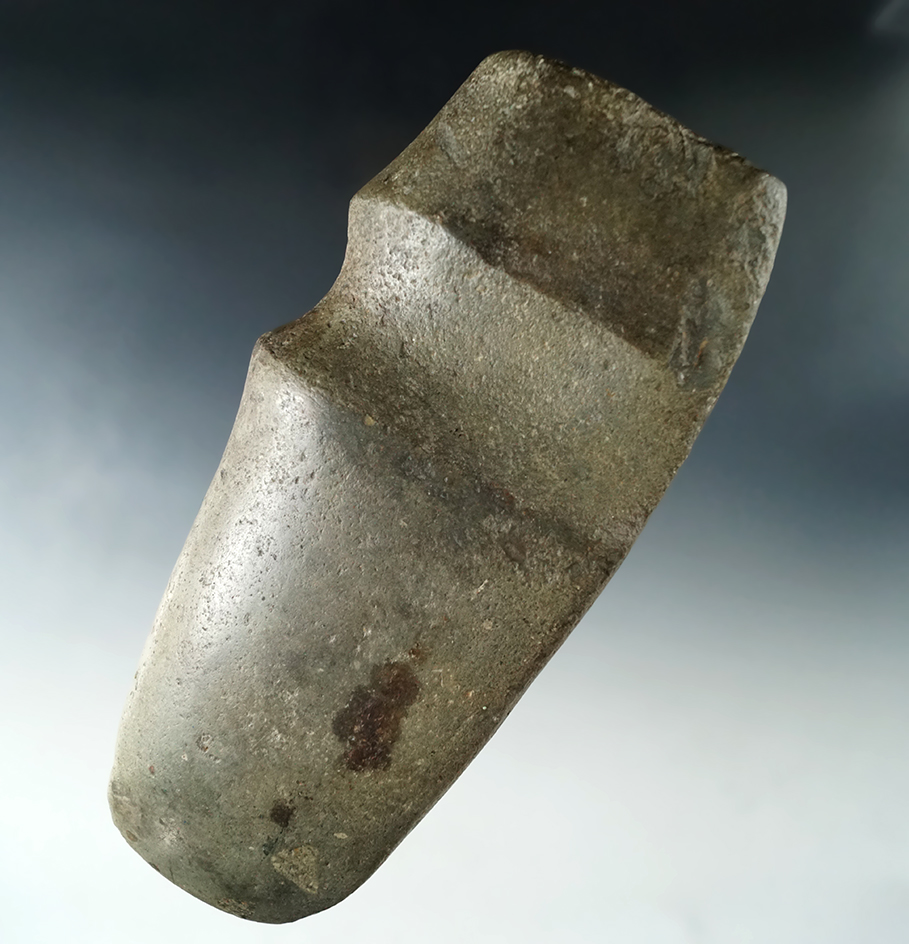 Nice! Large 7 1/4" long 3/4 grooved Axe with nice polish. Found in Union Co., Ohio