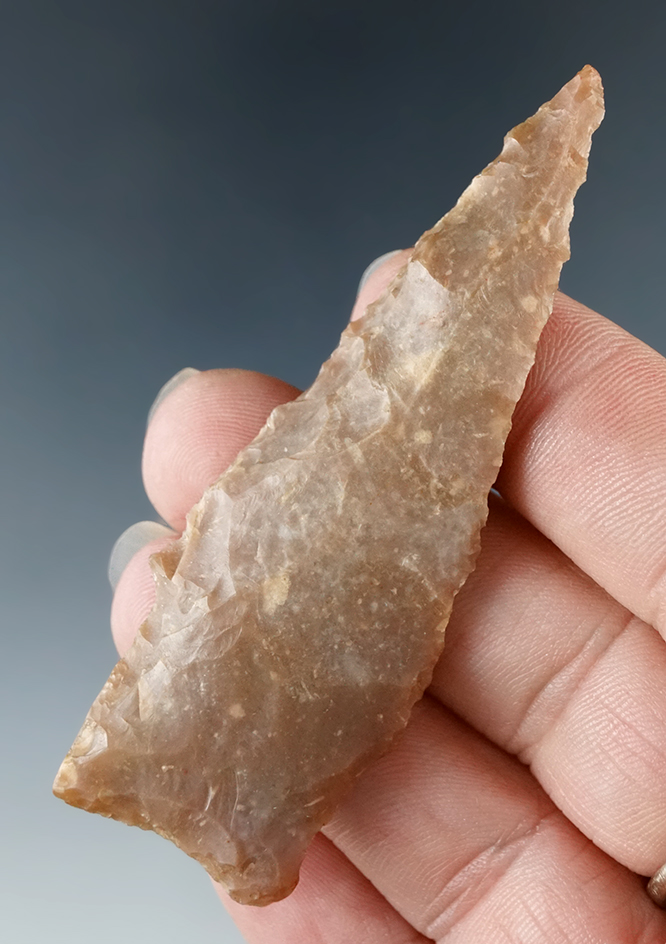 2 7/8" nicely beveled Knife made from quality material found in Texas.