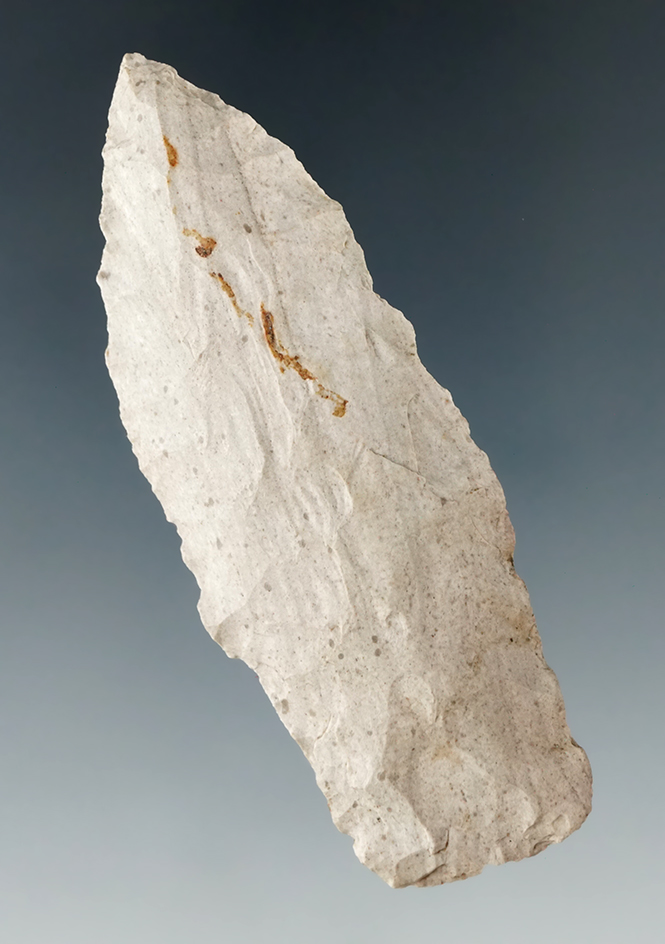 3" Bloomfield Chert Lance found in Bartholomew Co., Indiana. Ex. Rob Dills Collection.
