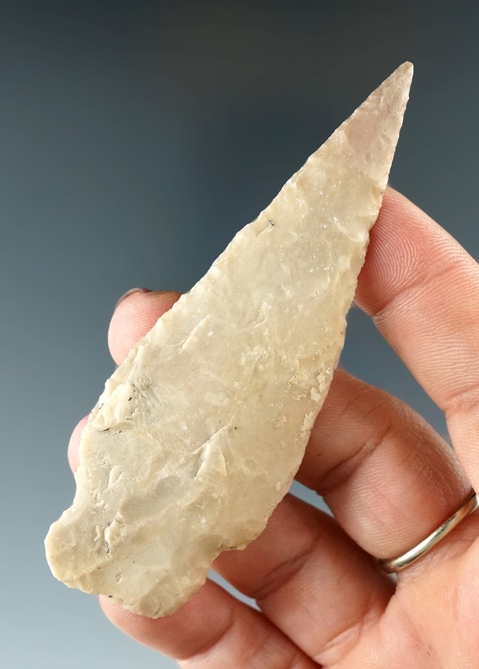 3 1/2" La Jita point found in Uvalde Co., Texas. Ex. Donald Meador.