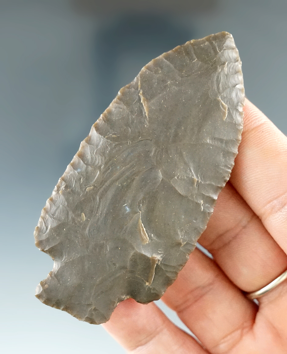 3 1/16"  nicely flaked Heavy Duty made from hornstone found in Eastern Illinois.