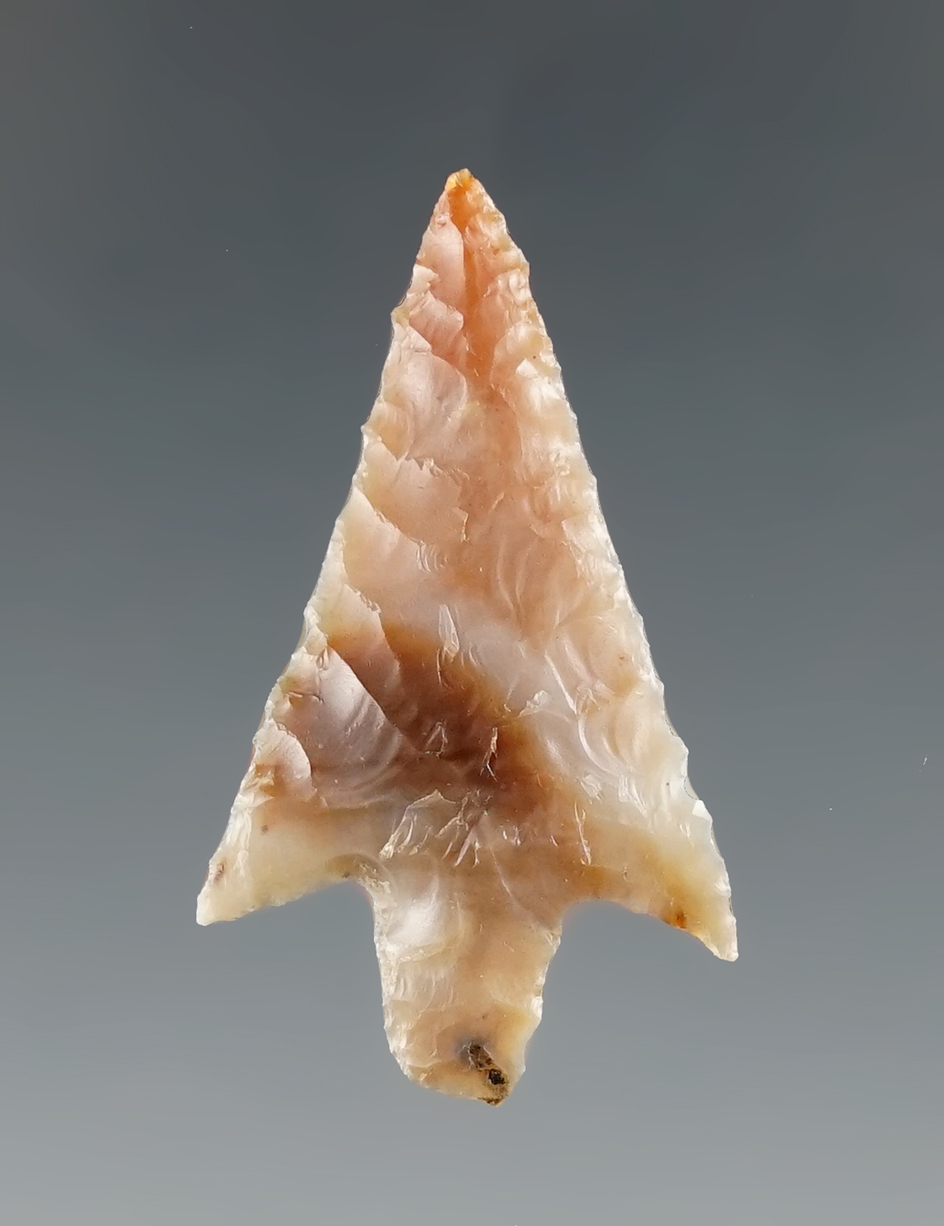 1 1/8" beautifully styled Walulla made from attractive multi-colored agate - Klickitat Co., WA.