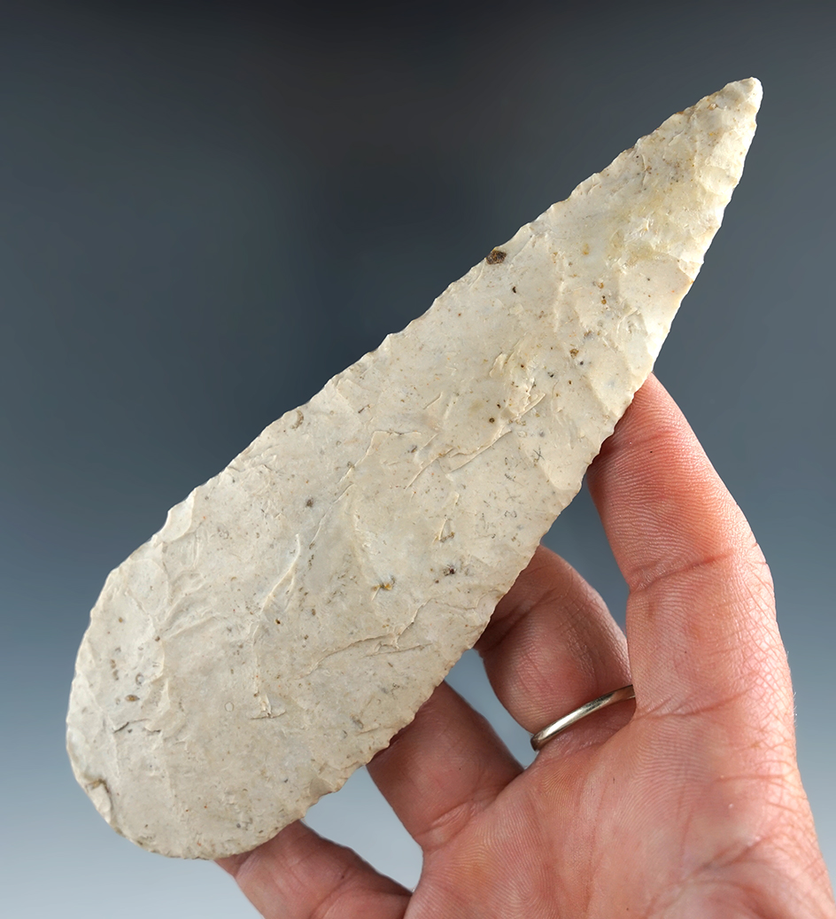 Large 5 1/2" Archaic Cobbs with excellent flaking found in Missouri.