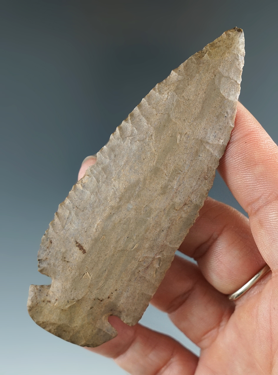 3 7/8" highly patinated classic style Dovetail found in Missouri.