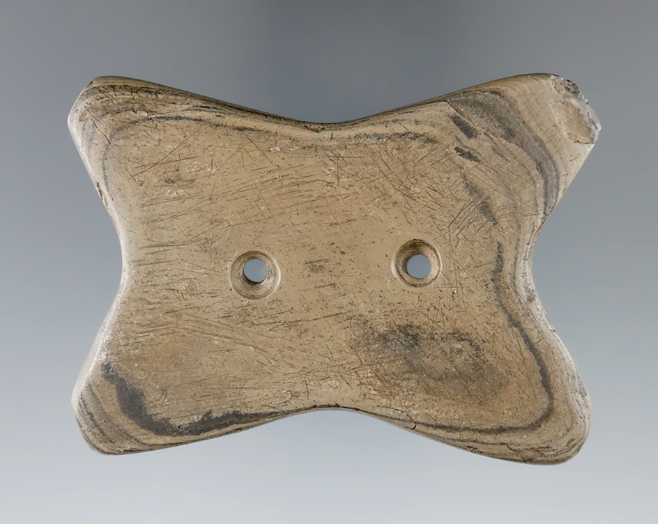 3 1/4" Reel Gorget - Williams Co., Ohio. Pictured in Who's Who #7,#10, & Ohio Arch. Vol 57