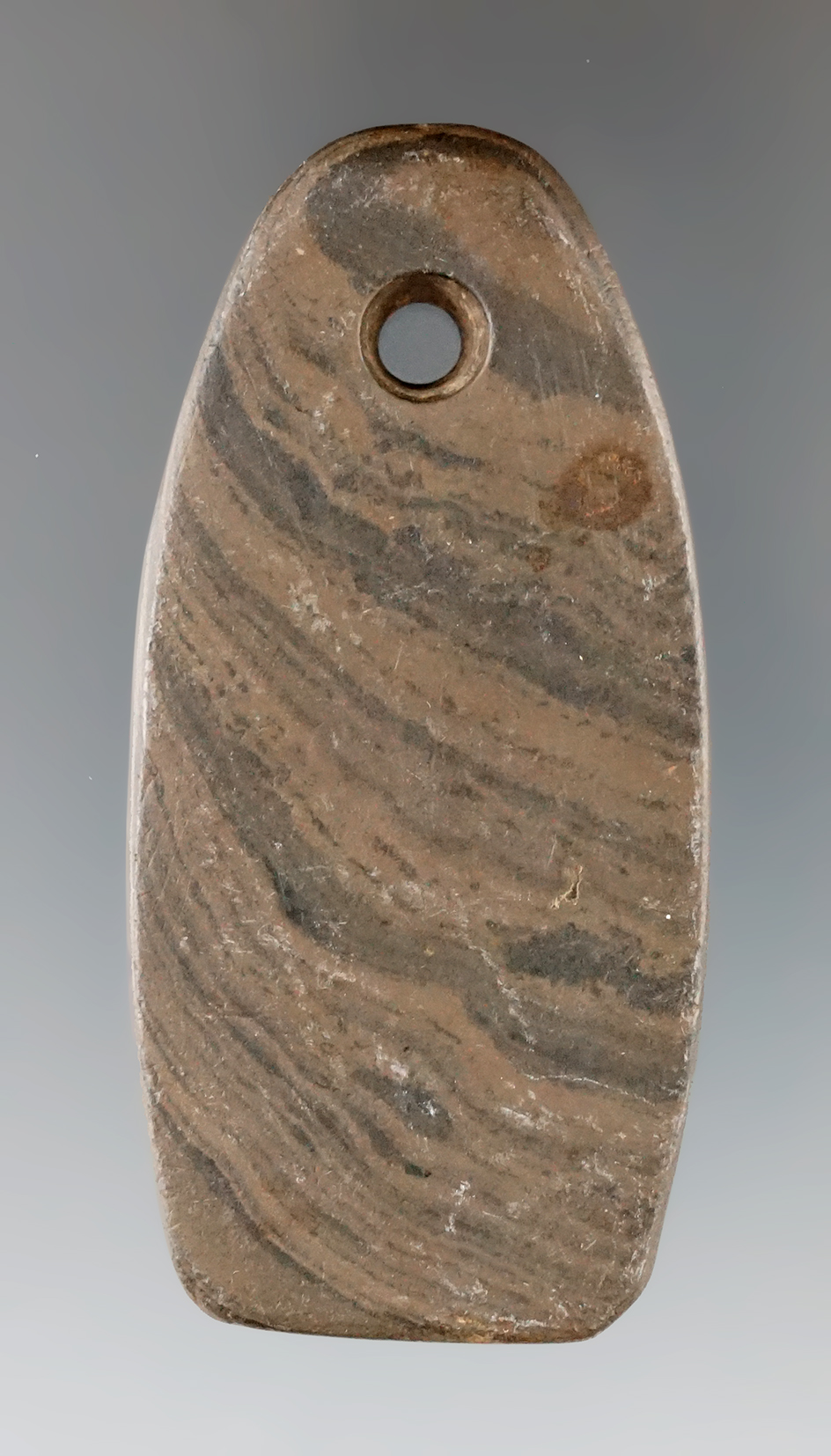 2 15/16" Ft. Ancient Miniature Pendant found in  Champaign Co., Ohio. Ex. August Wehrle.
