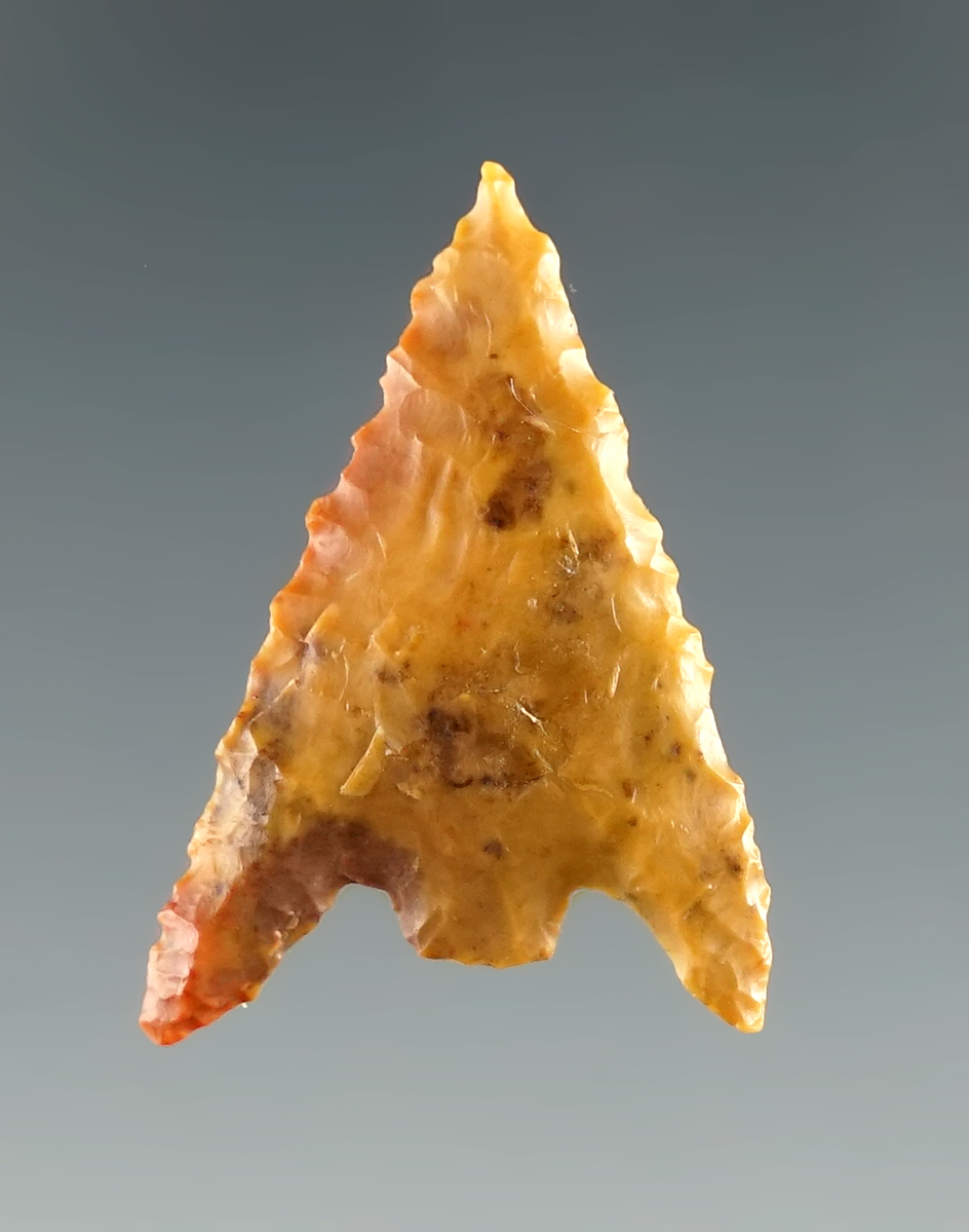 1 1/16" Gunther made from attractive red and yellow Jasper found in southern Oregon.