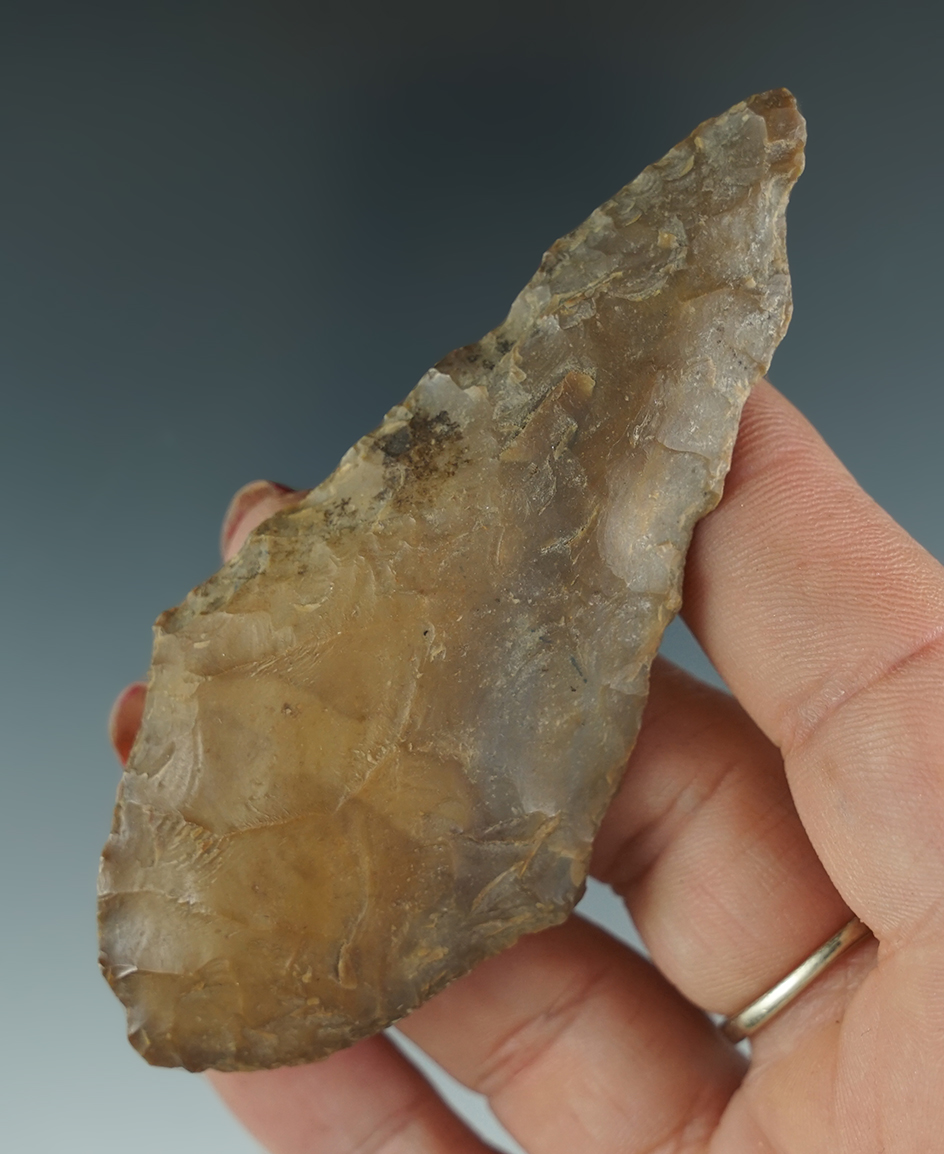 3 1/2" nicely styled Wahmuza Knife made from multi-colored Jasper found in Klickitat Co., WA.