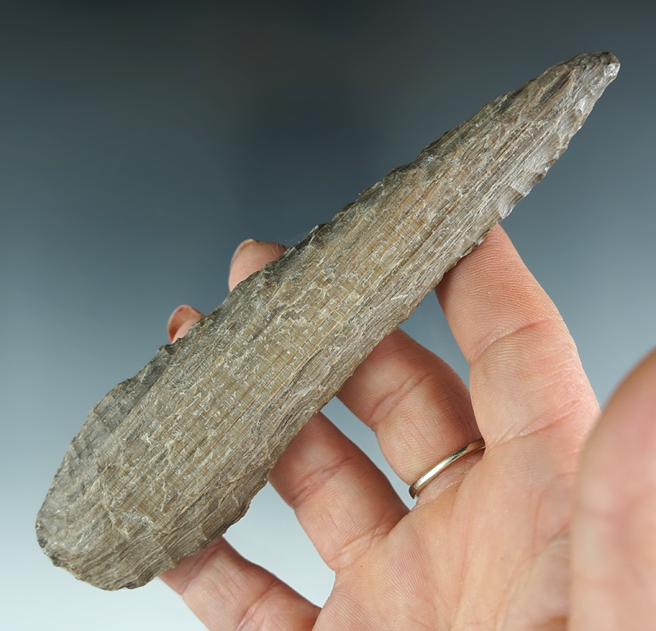 Nice! Very large 5 1/2" Wahmuza Knife found near the Wakemap Mound, Klickitat Co., WA.