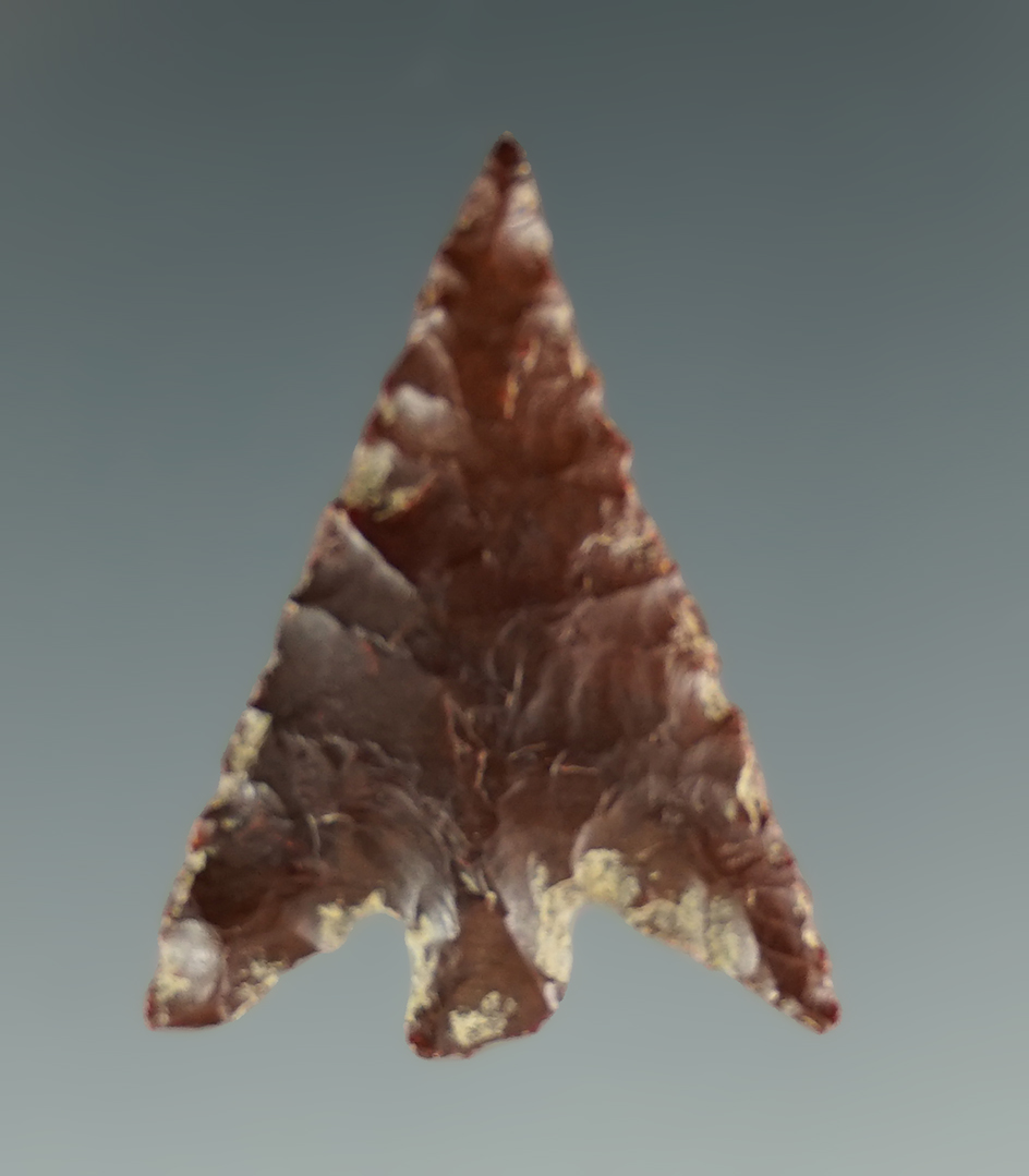 1" Columbia Plateau made from brown Jasper that is well patinated. Columbia River.