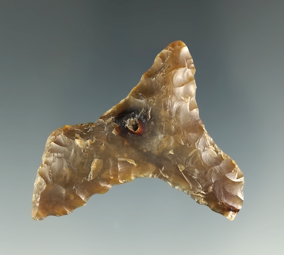 1 15/16" wide Columbia Mule Ear Knife with heavy resharpening done in ancient times.