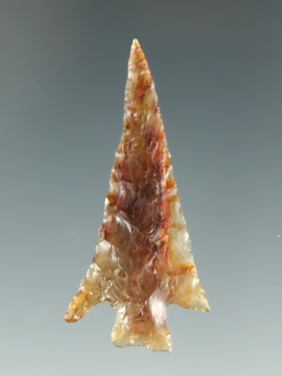 1 3/8" Columbia Plateau made from beautiful semi-translucent multi-colored Agate