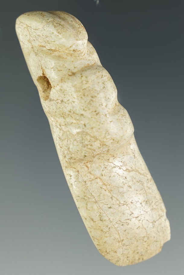 2 7/16" Avian Effigy Hardstone Pendant that is drilled for suspension, found in Costa Rica.