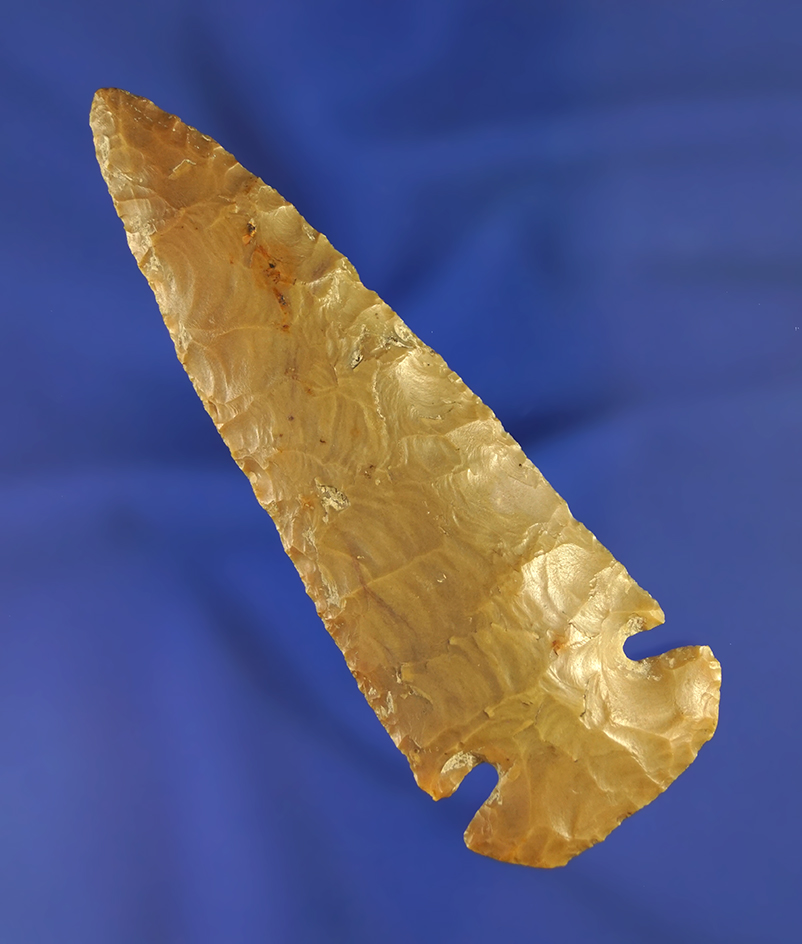 3 5/8" nicely styled Dovetail made from beautiful Carter Cave Flint found in Kentucky. Bennett COA.