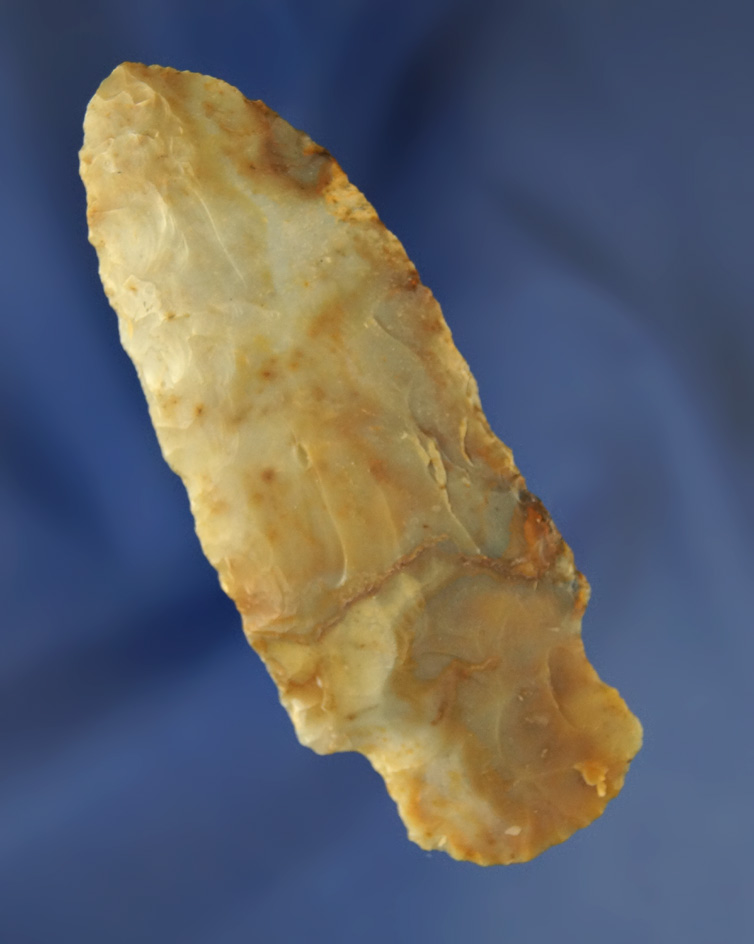 Beautifully colored 3 9/16" Flint Ridge Flint Knife found in Licking Co.,  Ohio.