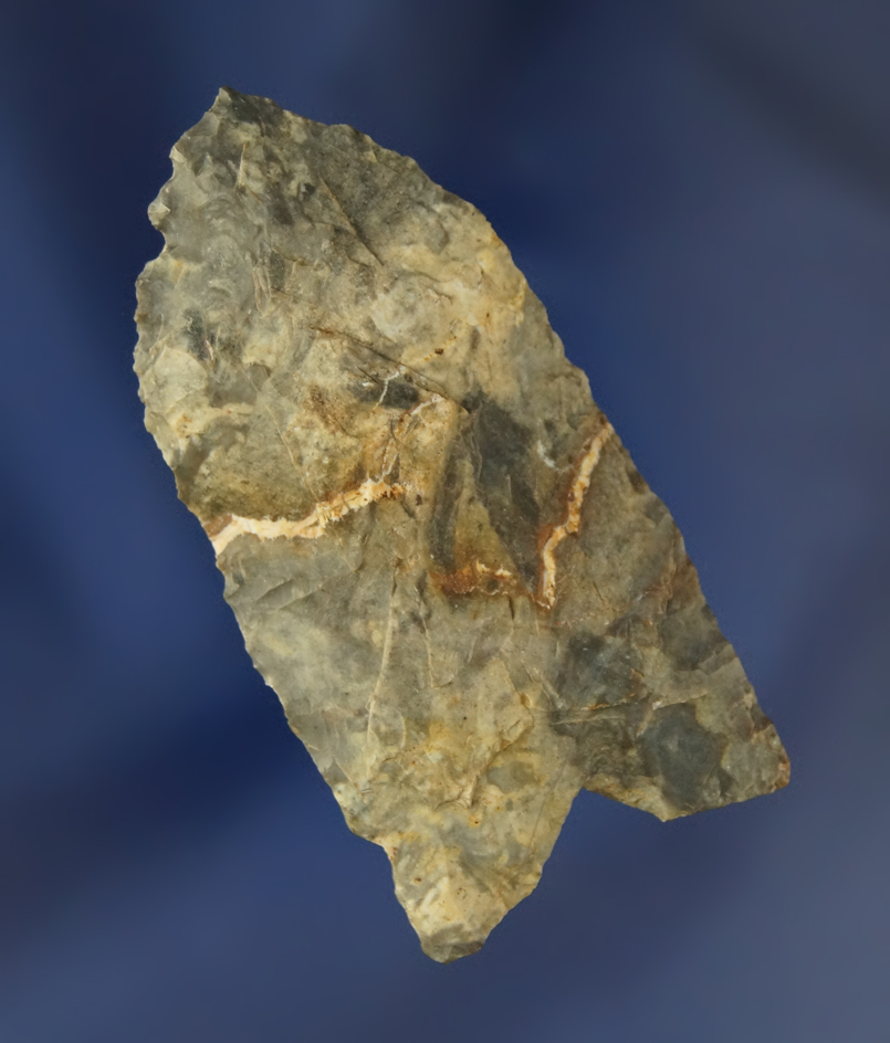 2 1/4" Coshocton Flint Paleo Dart Point found near Indian Lake Ohio.