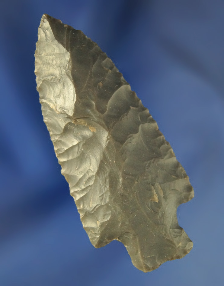 3 1/16" nicely flaked Archaic Stem Point found in Williams Co.,  Ohio.