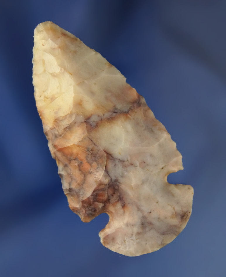 2 9/16" beautiful Dovetail made from incredible purple Flint Ridge Flint found in Ross Co.,  Ohio.