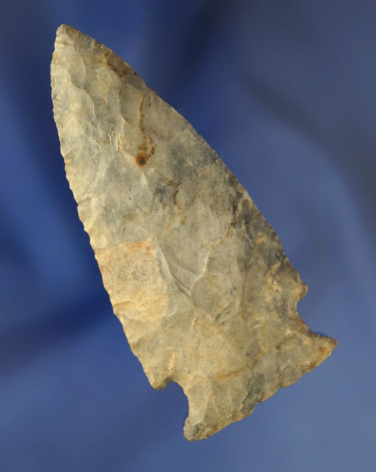 3 1/4" Coshocton Flint Intrusive Mound point that is large for that type. Found in Crawford Co.,  Oh
