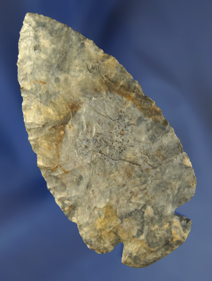 3 5/8" Coshocton Flint Dovetail found at the Shirk farm in Logan Co.,  Ohio.