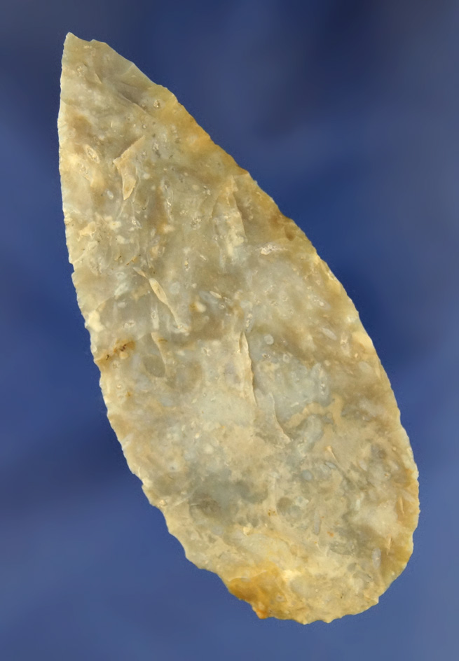 3 3/16" Adena Blade- Flint Ridge Flint that was part of a cache found near Indian Lake, Logan Co.,