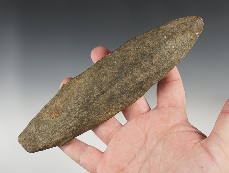 7 3/4" long Spear Preform made from Schist, found in the northeast. 