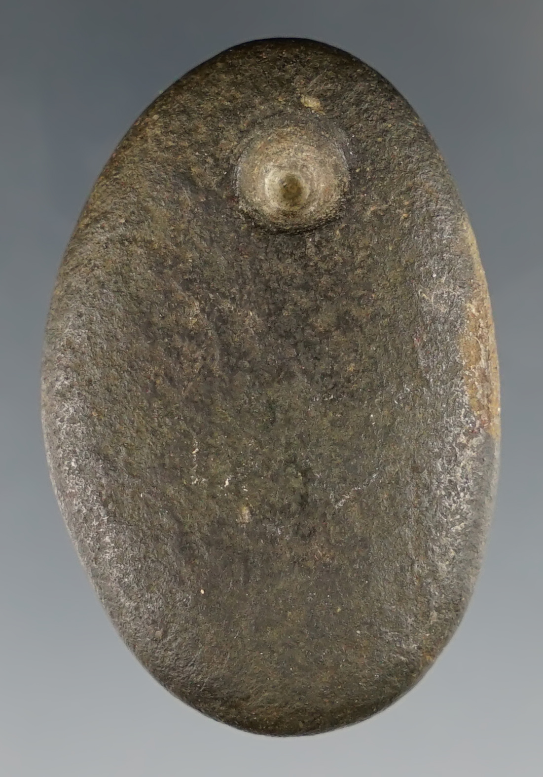 1 3/8" partially drilled Miniature Pendant found in Preble Co., Ohio.