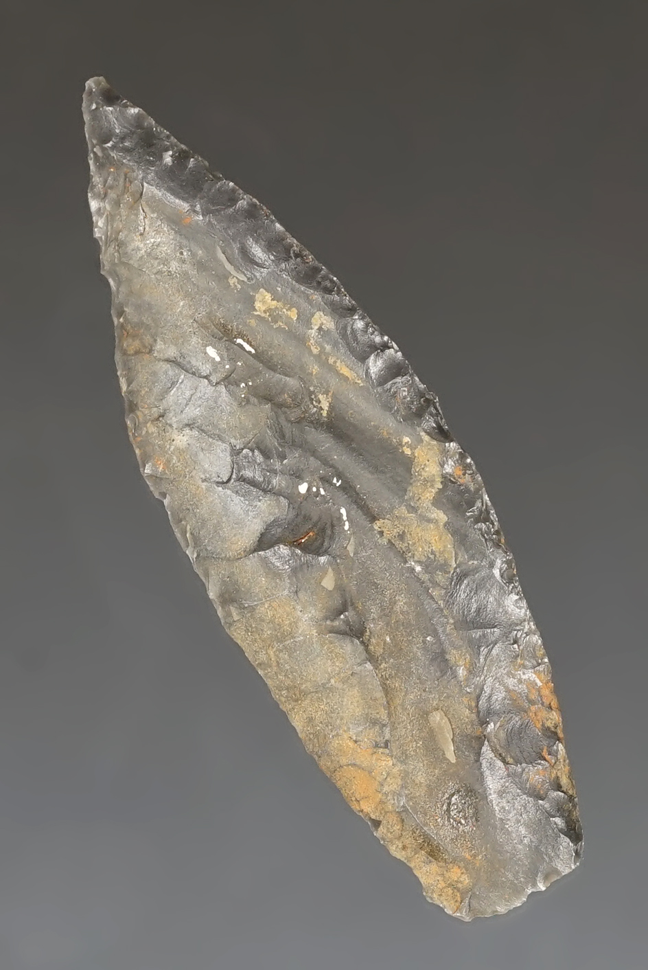 2 18" obsidian Cascade that was part of the Dewey Dietz Family Cache found in Oregon.