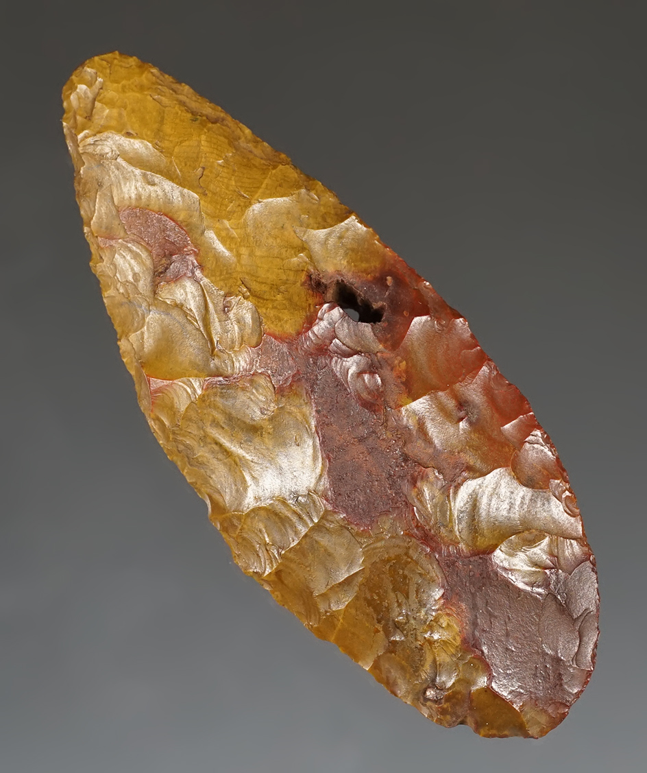 3 1/16" Cascade Knife made from beautiful red and yellow Jasper found in Oregon.
