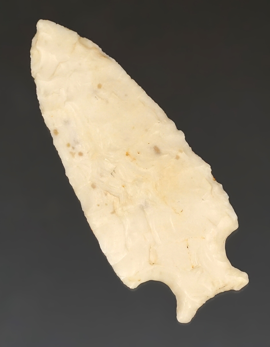 Excellent flaking and style on this 2 1/2" Turin point found in Illinois.