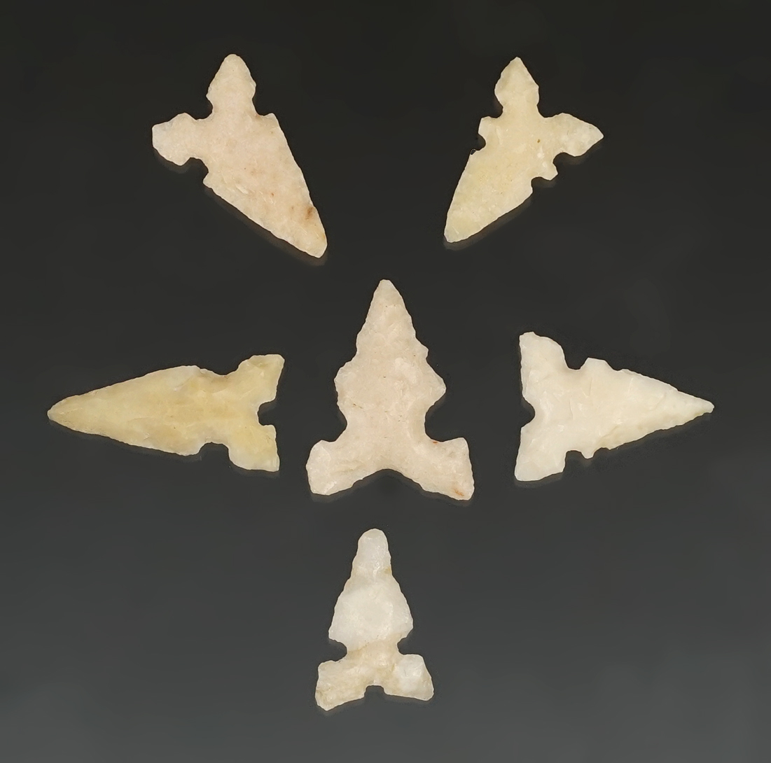 Set of 6 Texas Toyahs in excellent condition. Largest is 5/8".