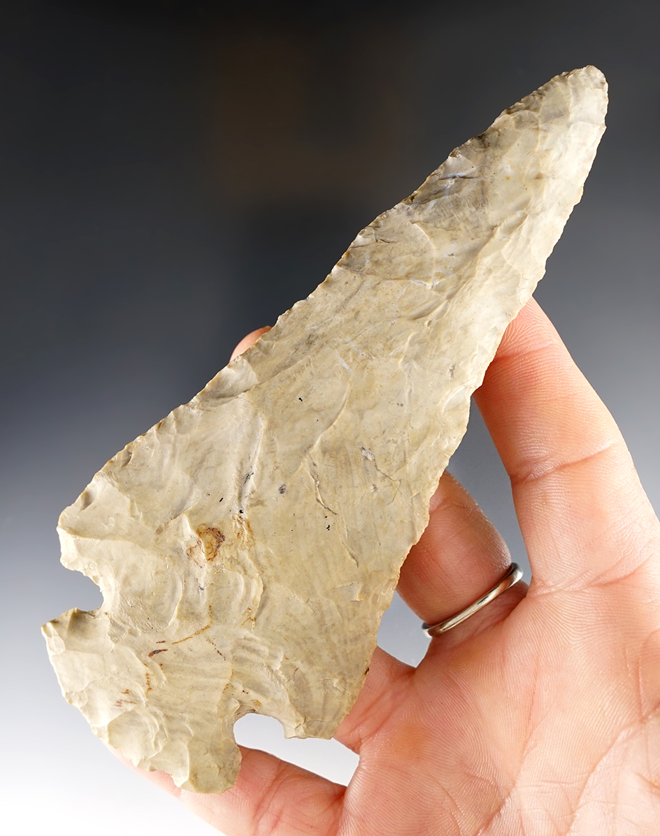 Large and nicely made 5 3/8" Hopewell - Montgomery Co., Ohio. Ex. Weidner, Meyer.