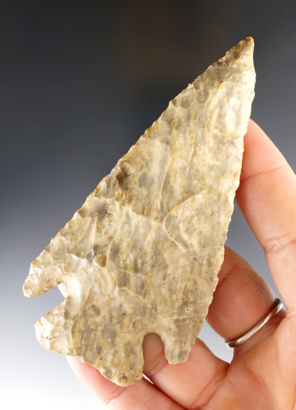 Exceptionally well made 3 15/16" Archaic Deep Notch - Ross Co., Ohio. Ex. Gary Tuttle.