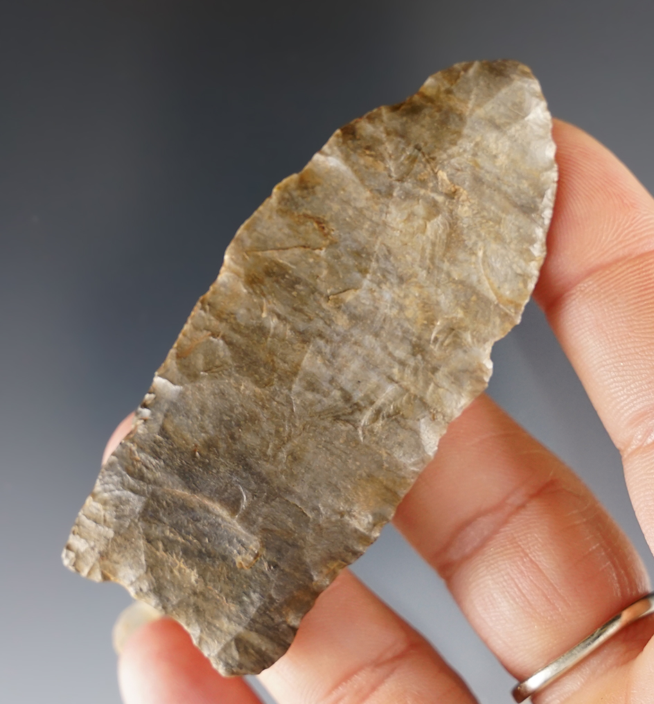 Well patinated 2 15/16" Paleo Fluted Clovis found in Ohio. 