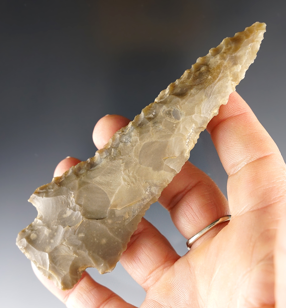 4 5/8" Stemmed Knife in great condition. Ex. John May collection. 