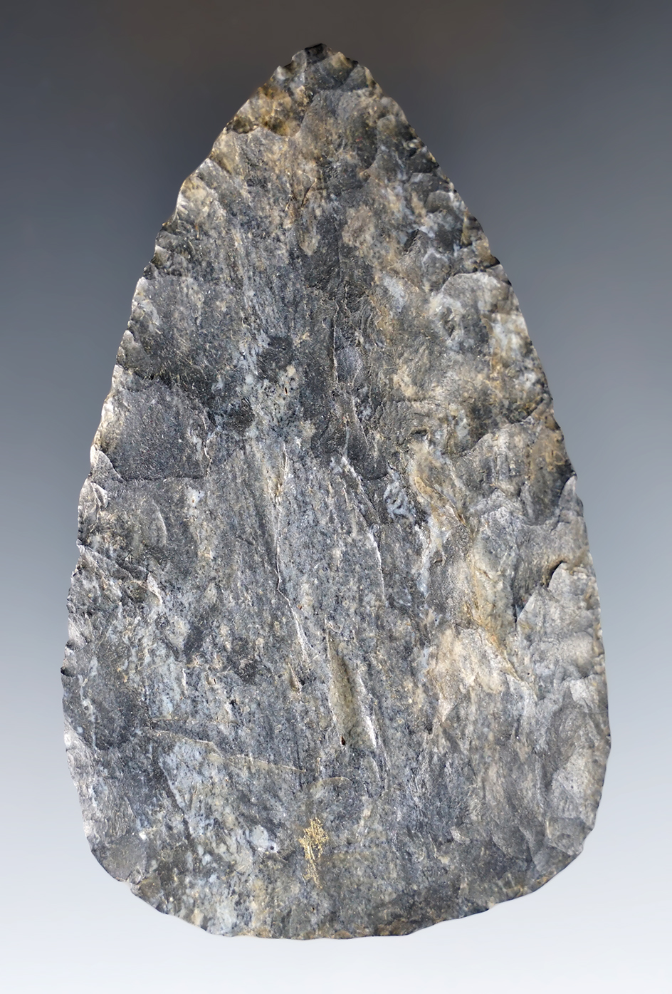 3 5/8" Cache blade made from Coshocton Flint. Very well styled.