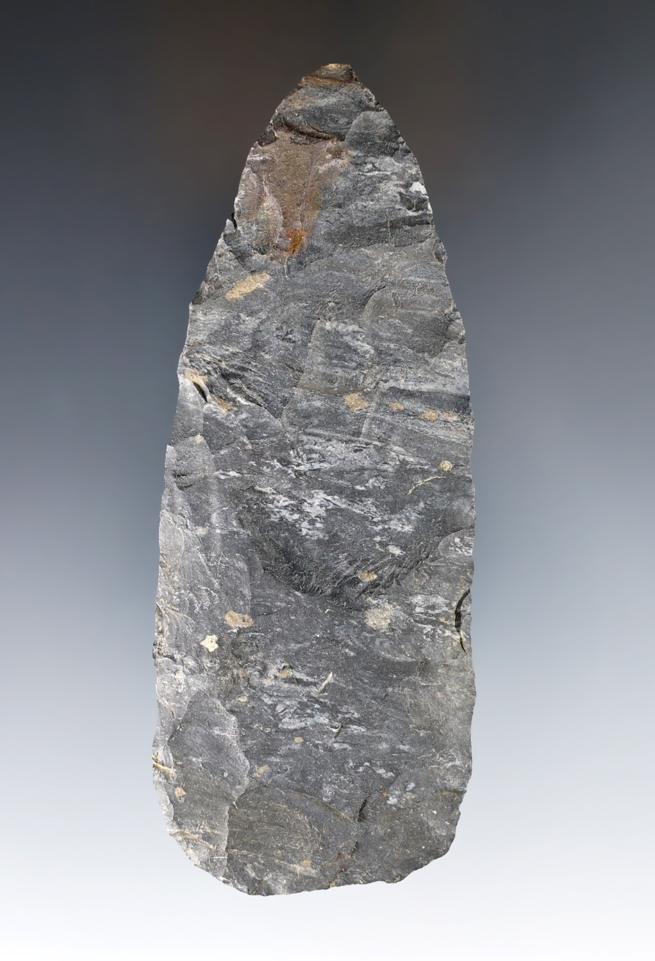 4 5/16" Cache blade made from Coshocton Flint. 