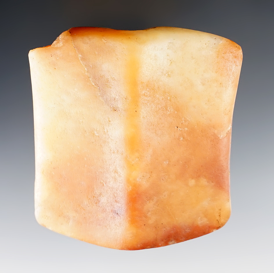 Rare and nice! 2 3/4" Bannerstone - Ferruginous Quartz. Seneca Co., Ohio, 1975. Dickey COA.