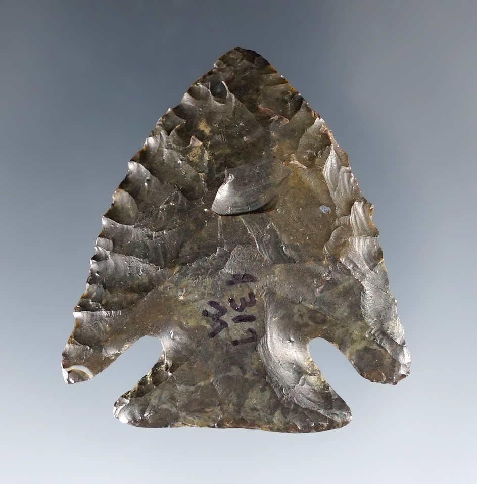 1 11/16" Archaic Ohio Bevel made from beautifully patinated Coshocton Flint. 