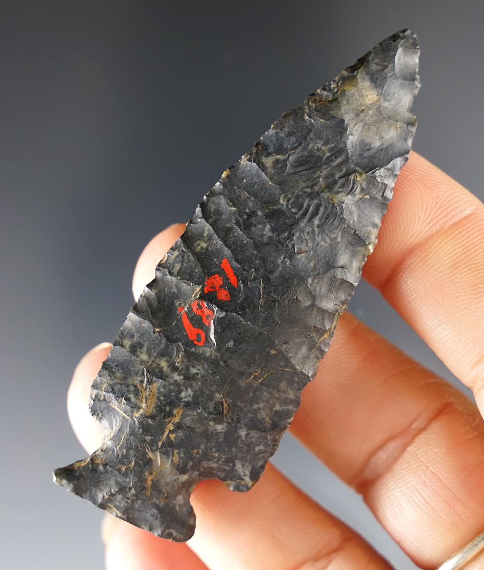 2 13/16" Ohio Fishspear. Ex. Peter Neff, Western Reserve Museum, Jon Dickinson collections.