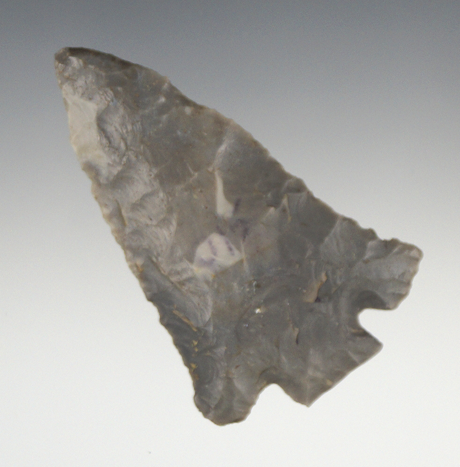 2 9/16" Decatur Fractured Base "clipped wing" style - Clark Co., Kentucky - Hornstone. Ex. Noel.