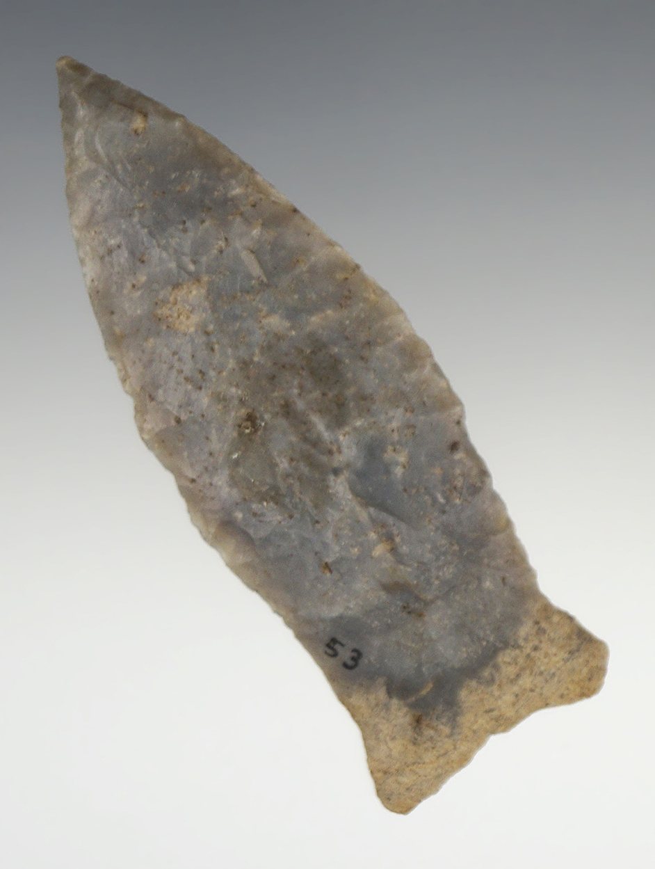 3 1/16" Hornstone Beaver Lake Paleo found in Carroll Co., Illinois.