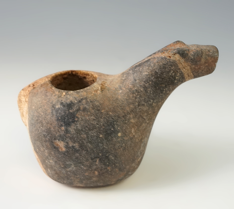 3 5/8" long hardstone llama Canopa that is very heavily patinated found in Peru.