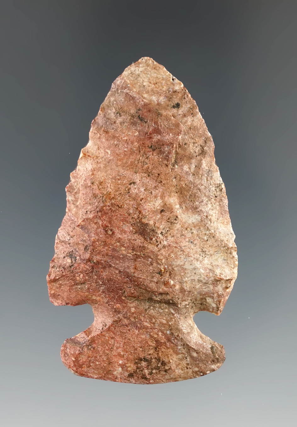 2 3/8" archaic Cornernotch made from attractive material found in Illinois.