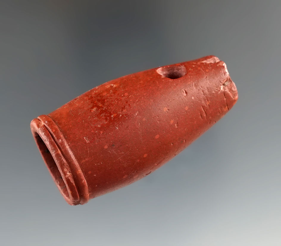 Well styled and nicely patinated 2 1/8" Eastern Plains Catlinite Vase pipe circa pre-1900.