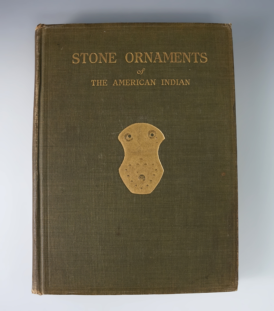 Rare hardcover book! "Stone Ornaments of the American Indian" by Moorehead. First edition, 1917.
