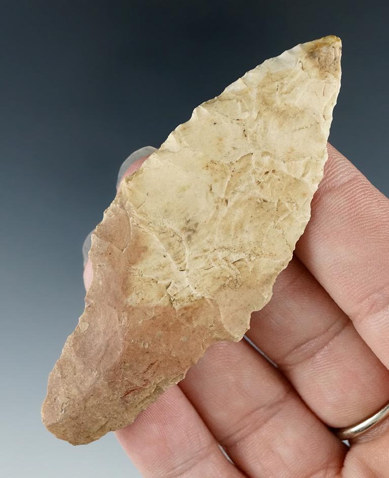 Rare style! 3 1/16" Paleo Lind Coulee found near Sauvies Island, Columbia River.