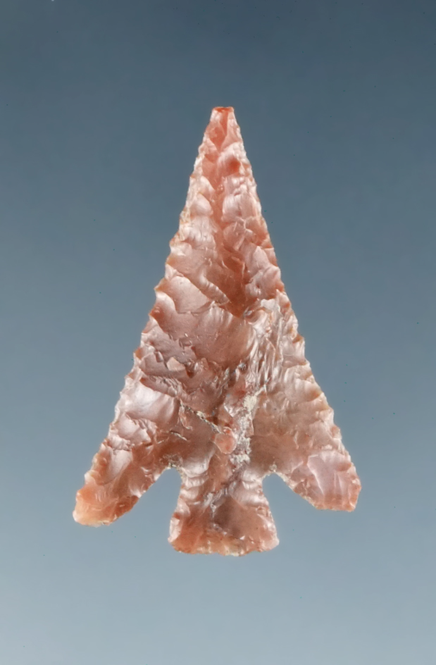 15/16" Columbia Plateau that is nicely flaked from pink Jasper found near Fountain Bar.