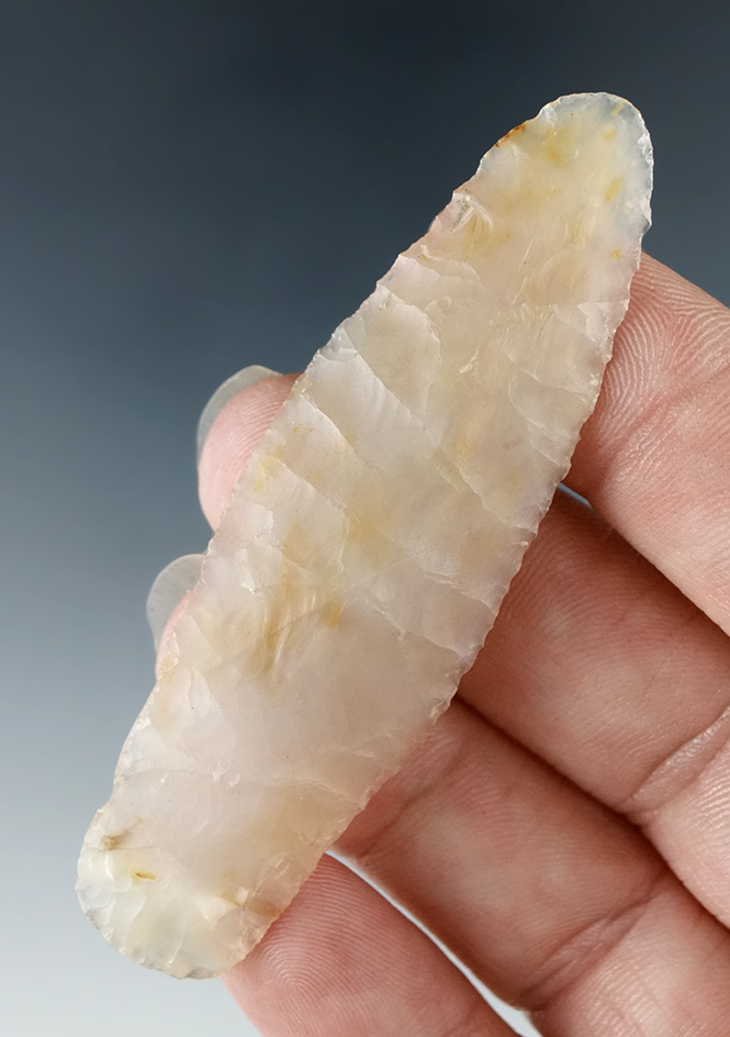 Rare style! 2 11/16" paleo Lind Coulee found by Charles Carmichael in Klickitat Co., Washington.