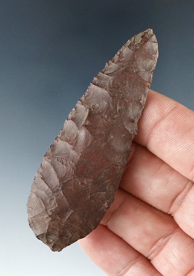 2 7/8" Plateau Pentagonal Knife - Jasper found at the may be site in Klickitat County WA.